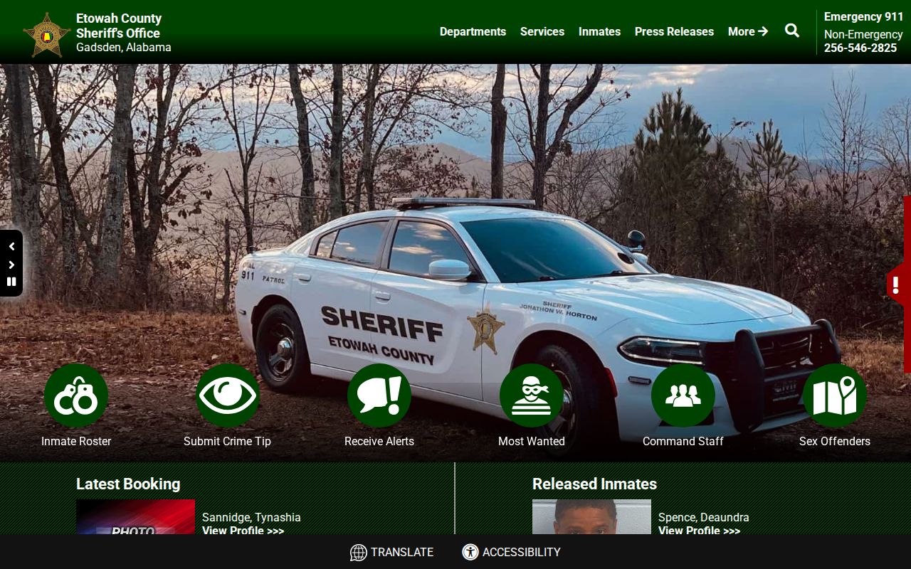 Etowah County criminal history and sheriff custody record links